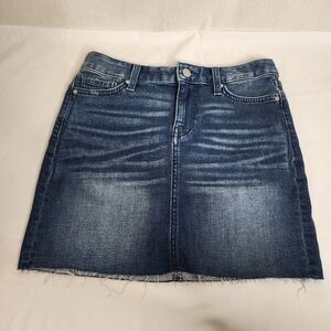 Tommy Hilfiger Vintage Blue Denim Skirt Distressed Size 00.